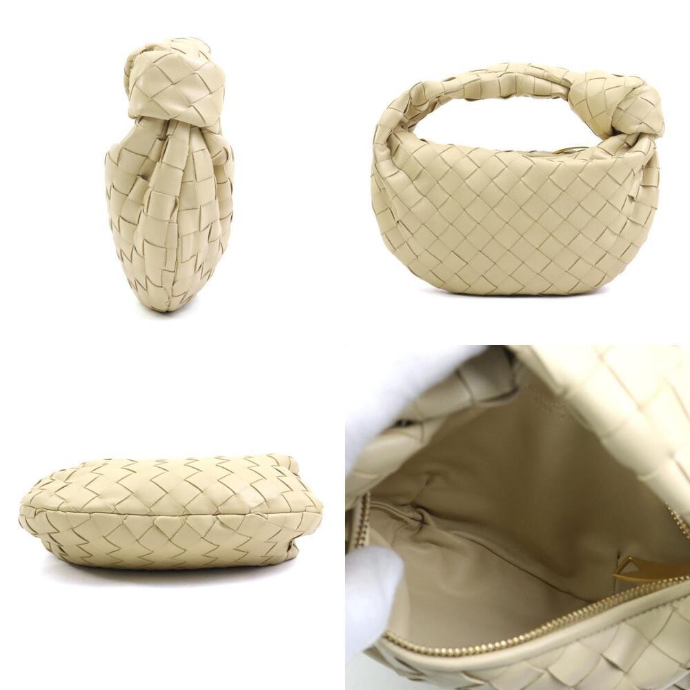 Bottega Veneta Beige Handbag Gold Jodie Tan Leather